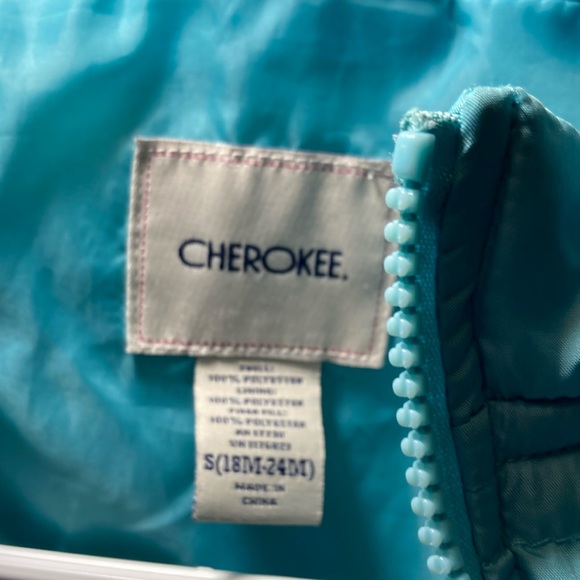 Puff vest. Girls 18-24 mos. Cherokee quilted beautiful mint color. - Picture 2 of 6